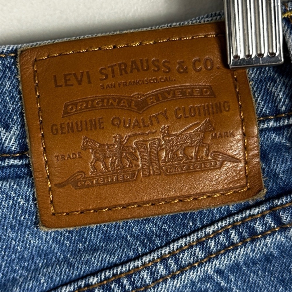 Levis Ribcage Straight Ankle Jeans Blue Womens Size 26 x 29 Waterless Denim High - Picture 8 of 16